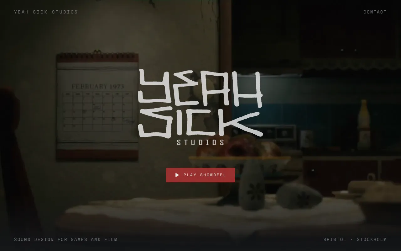 Yeah Sick Studios website